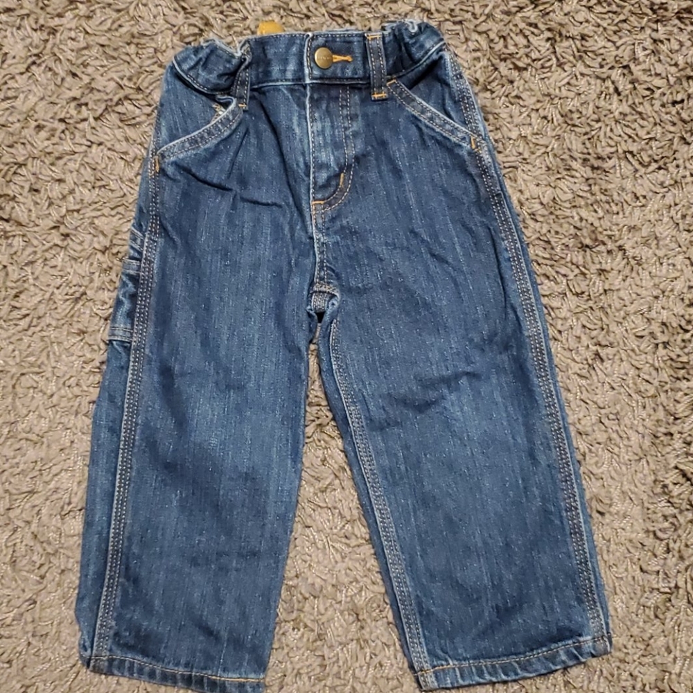 Carhartt Blue Jeans Size 2T with Adjustable Waist
